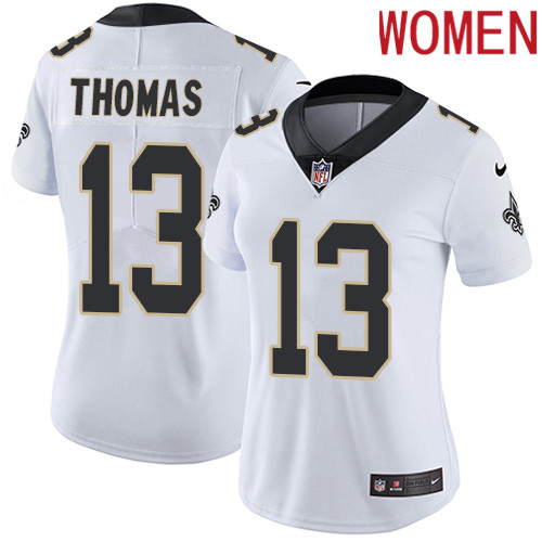 2019 Women New Orleans Saints #13 Thomas white Nike Vapor Untouchable Limited NFL Jersey